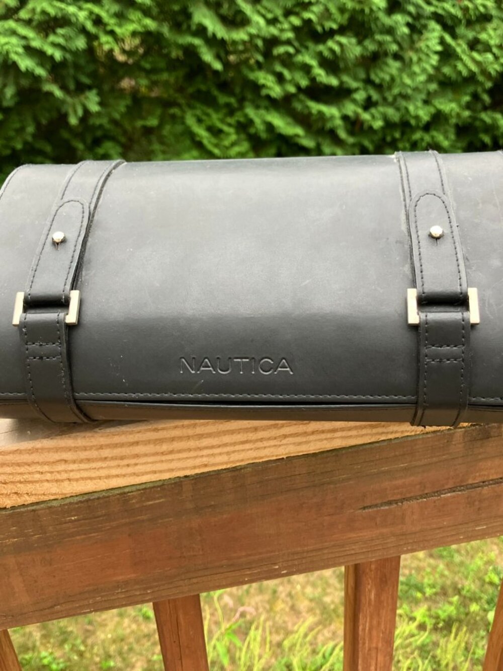 Nautica Black Sleek Travel Bar Set for Two